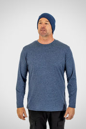 MERINO SHIRT NAVY MARLE