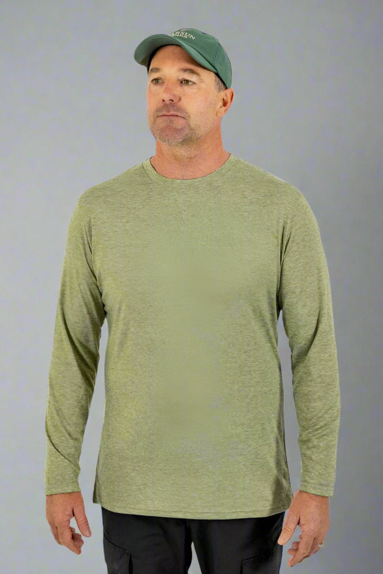 MERINO SHIRT SAGE MARLE