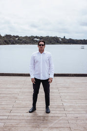 Origins Linen Cotton Shirt. White .