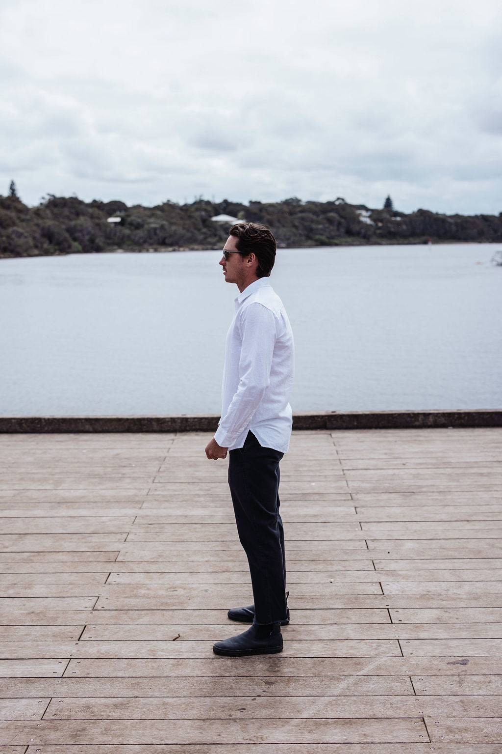 Origins Linen Cotton Shirt. White .