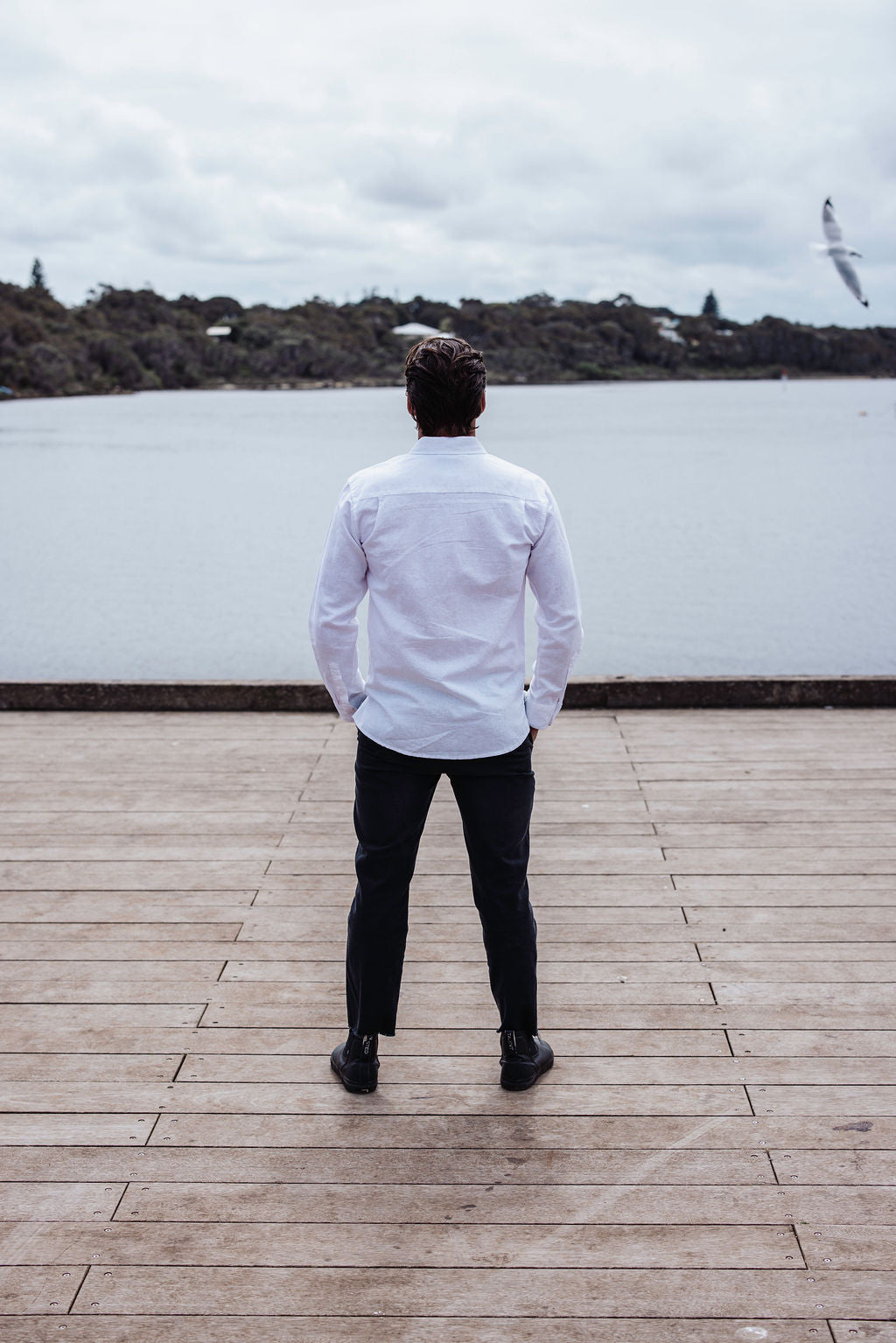 Origins Linen Cotton Shirt. White .