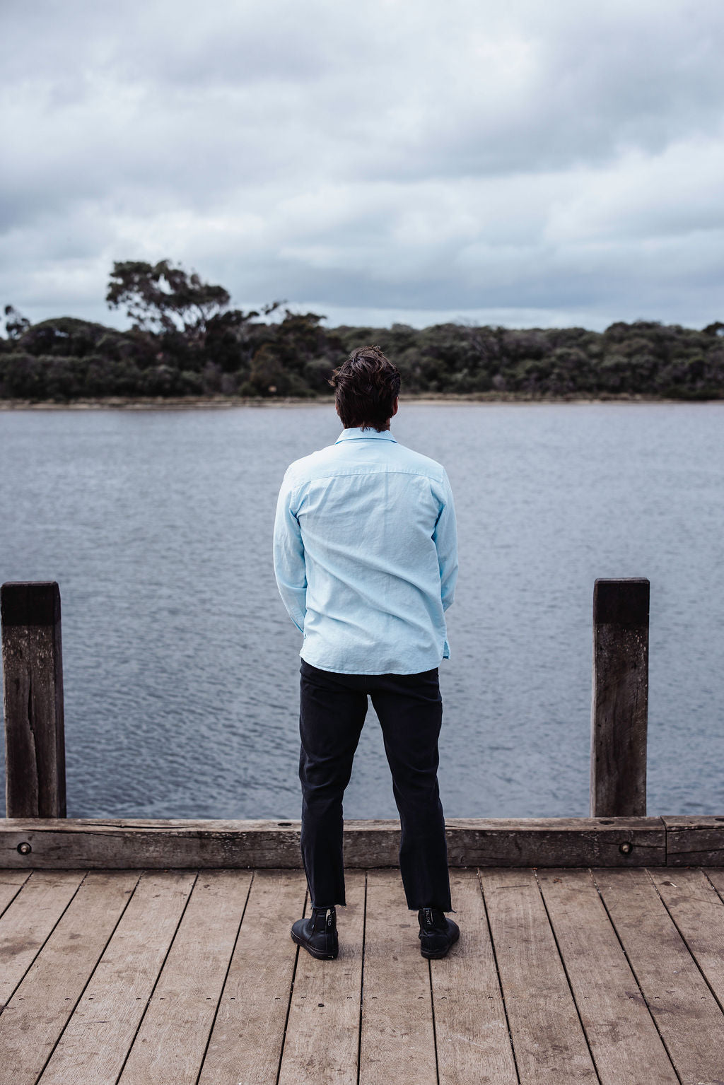 Origins Linen Cotton Shirt . Sky Blue