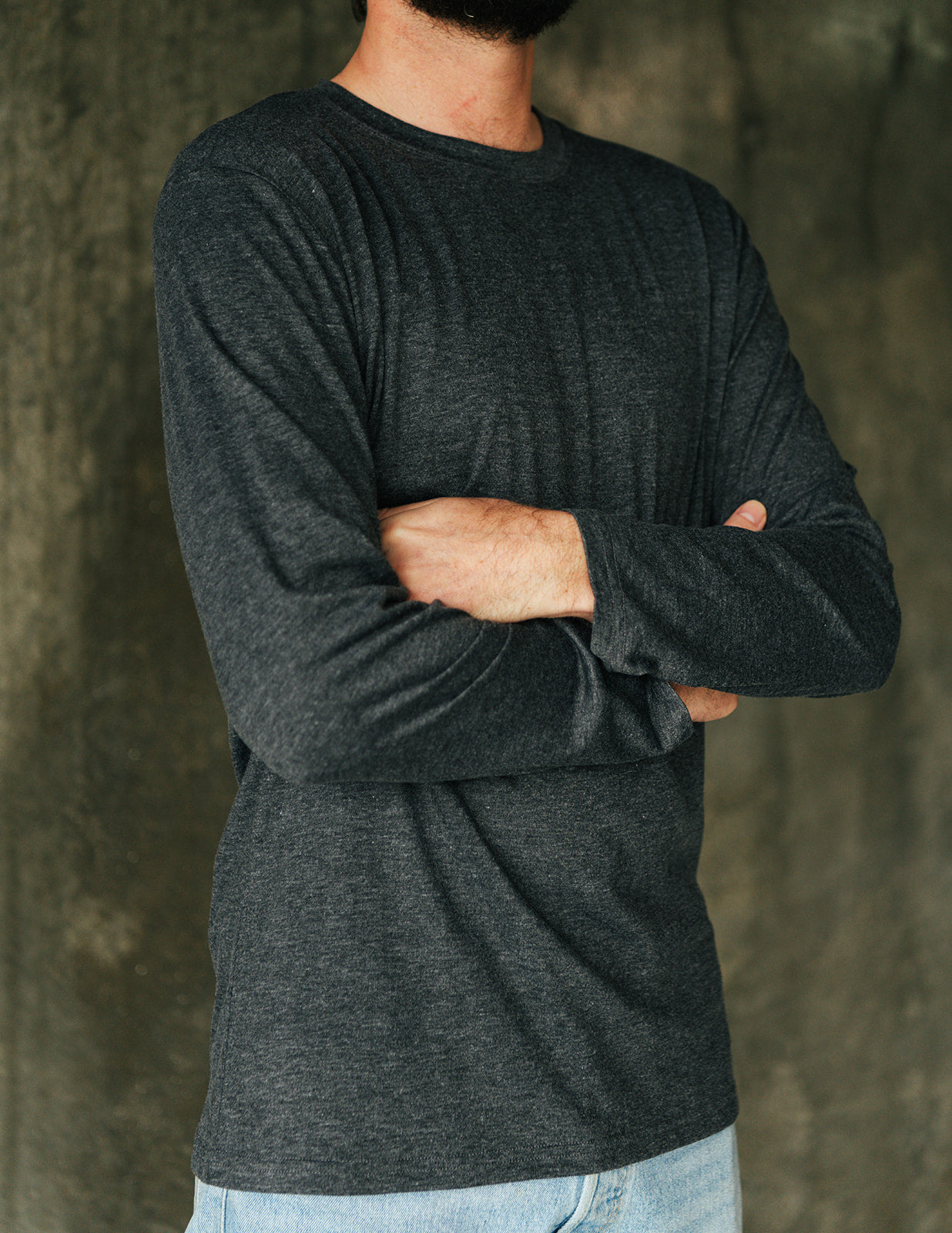 Merino Shirt Charcoal .