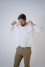 Origins Linen Cotton Shirt. White .