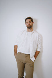 Origins Linen Cotton Shirt. White .