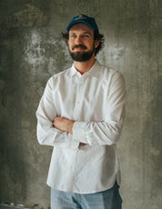 Origins Linen Cotton Shirt. White .