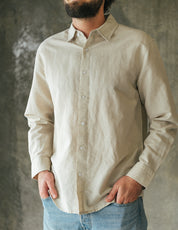 Origins Linen Cotton Shirt . Sand