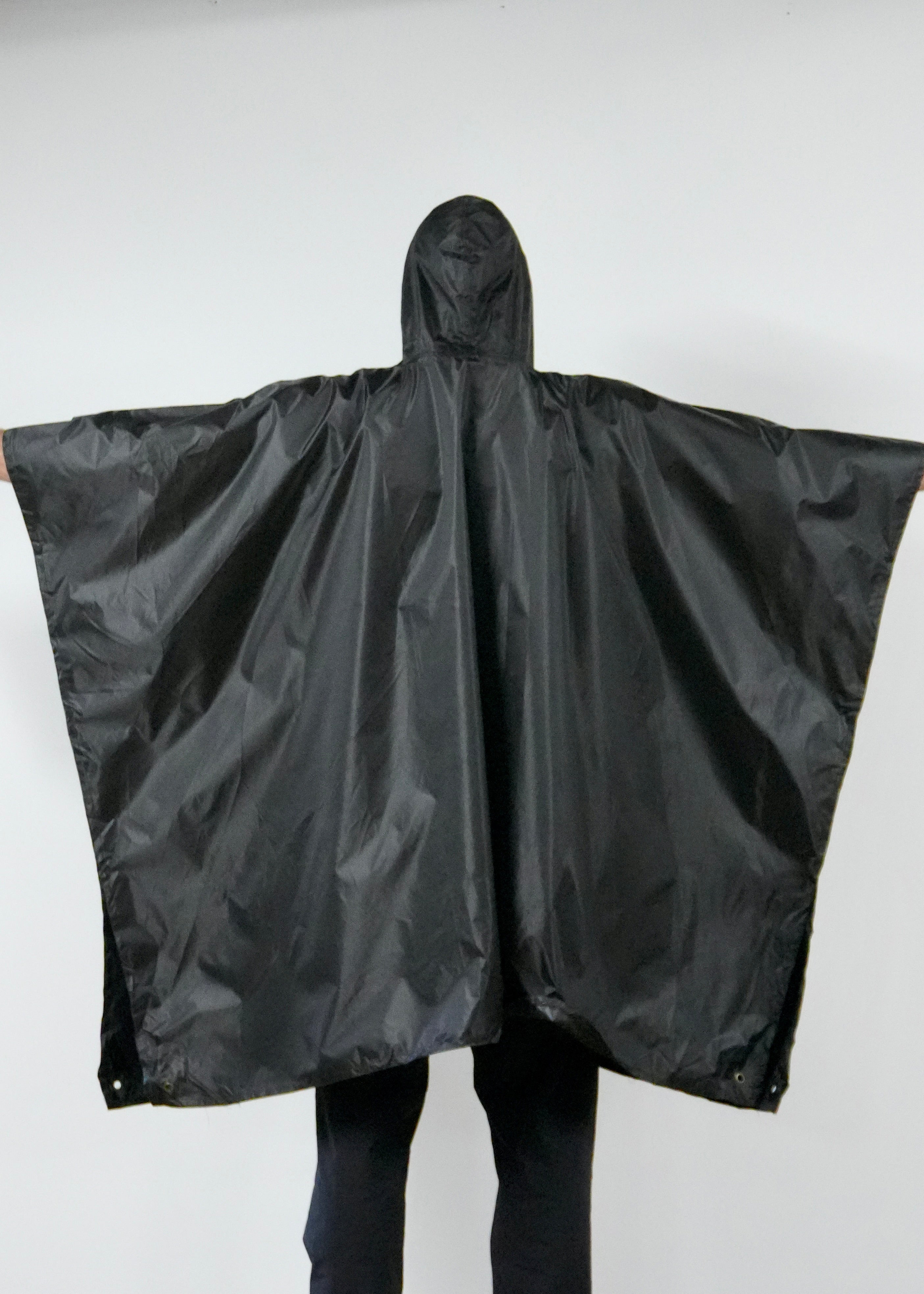 Waterproof Poncho in a Bag - Black