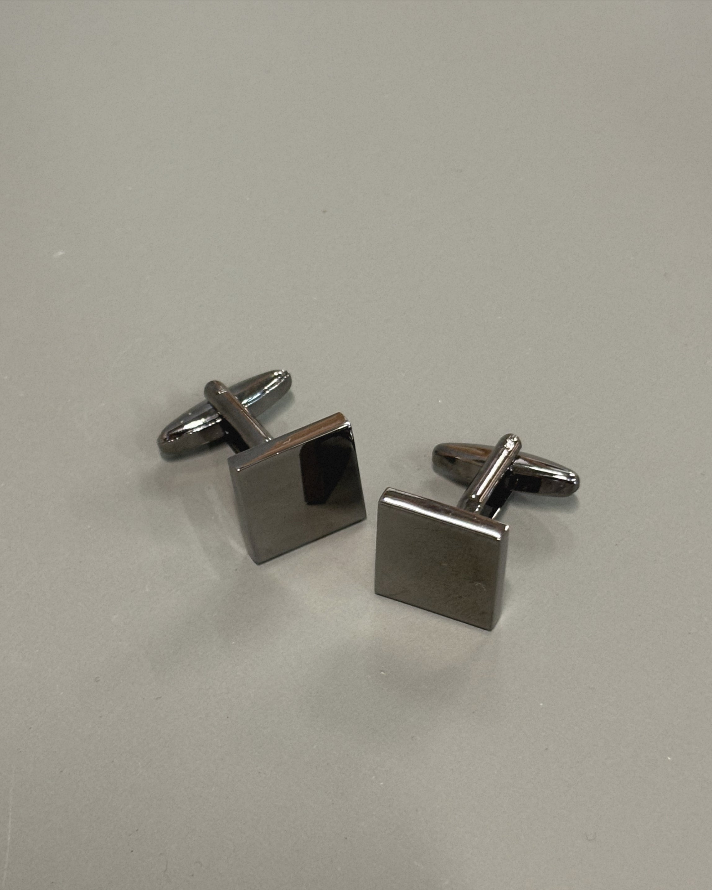 Square Metallic Charcoal Cufflinks