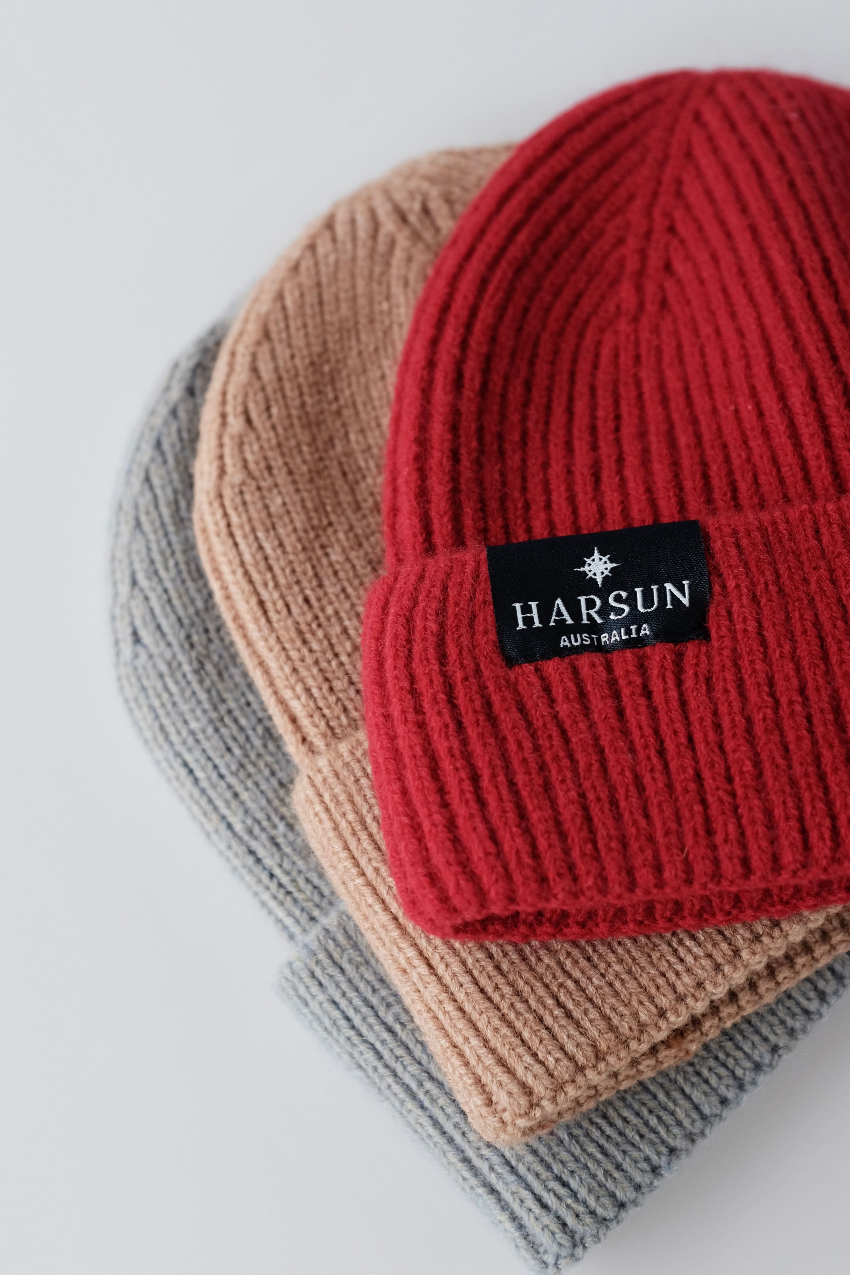 Merino Beanie - Red
