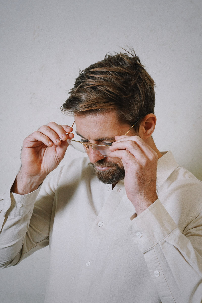Origins Linen Cotton Shirt . Sand