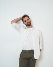Origins Linen Cotton Shirt. White .