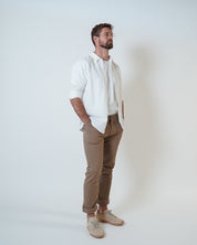 Origins Linen Cotton Shirt. White .