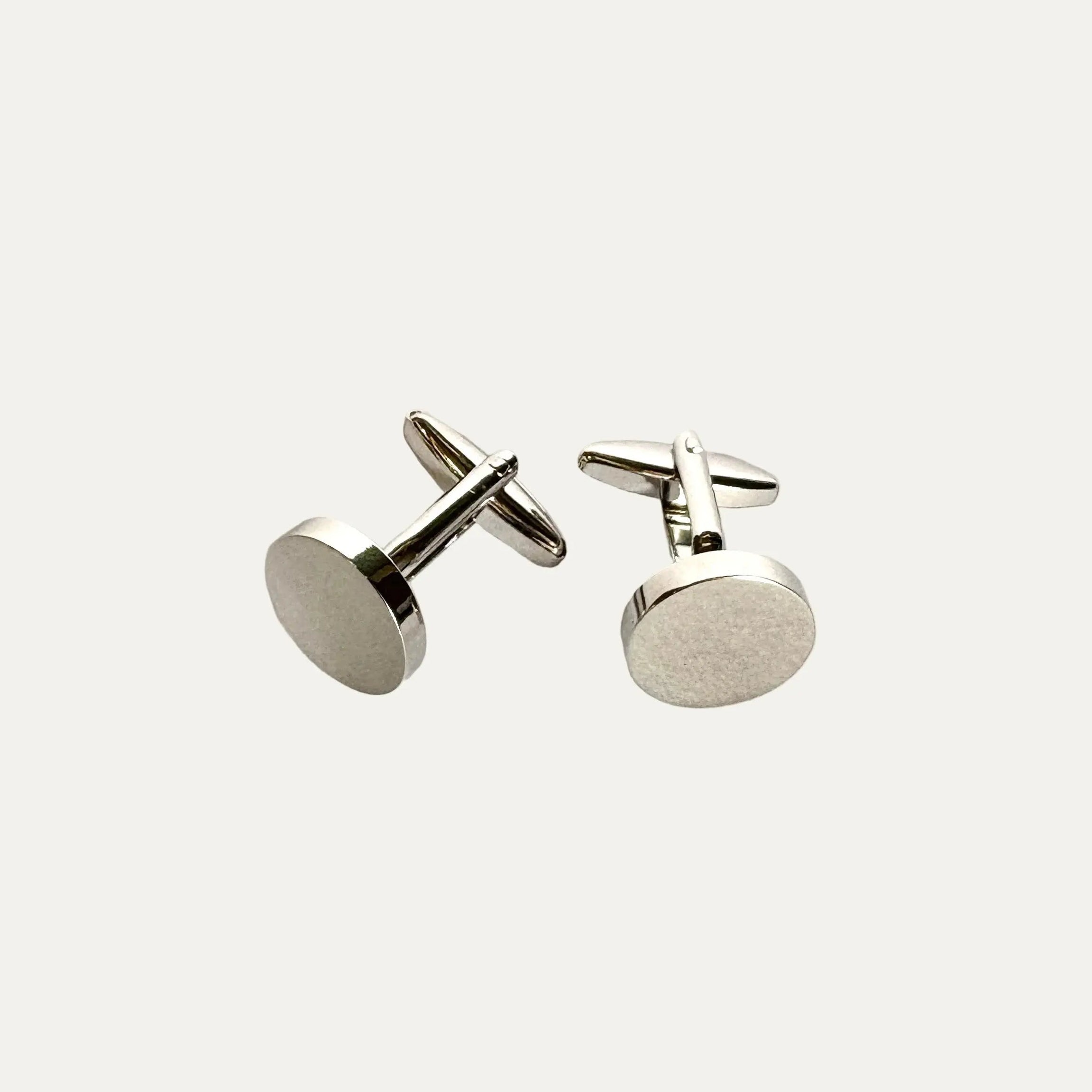Cufflink Round Silver harsunaustralia