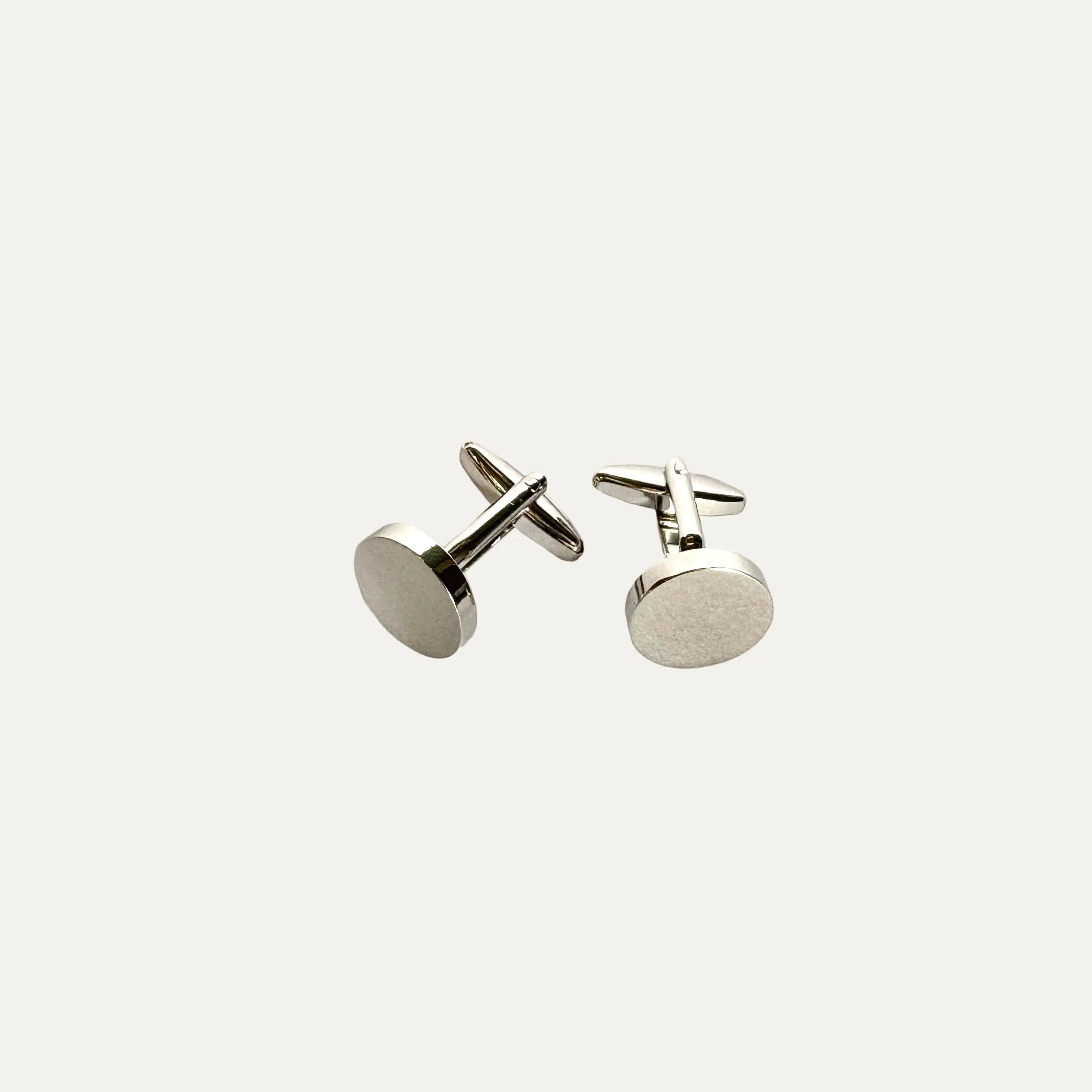 Cufflink Round Silver harsunaustralia
