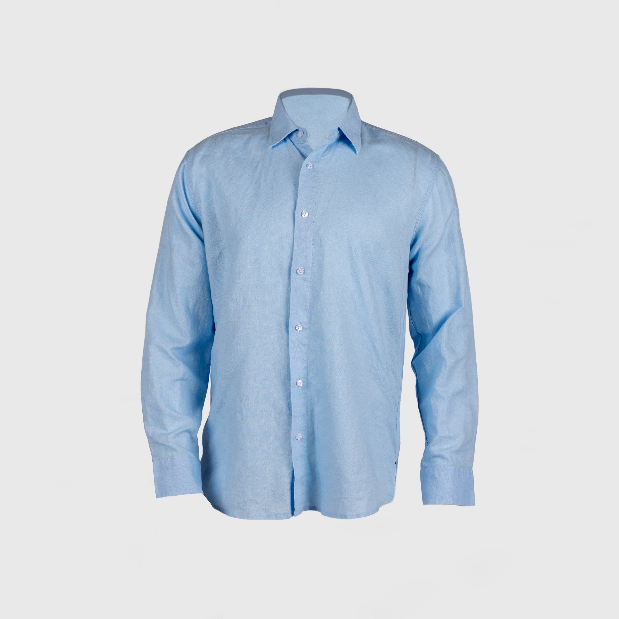 Origins Linen Cotton Shirt . Sky Blue