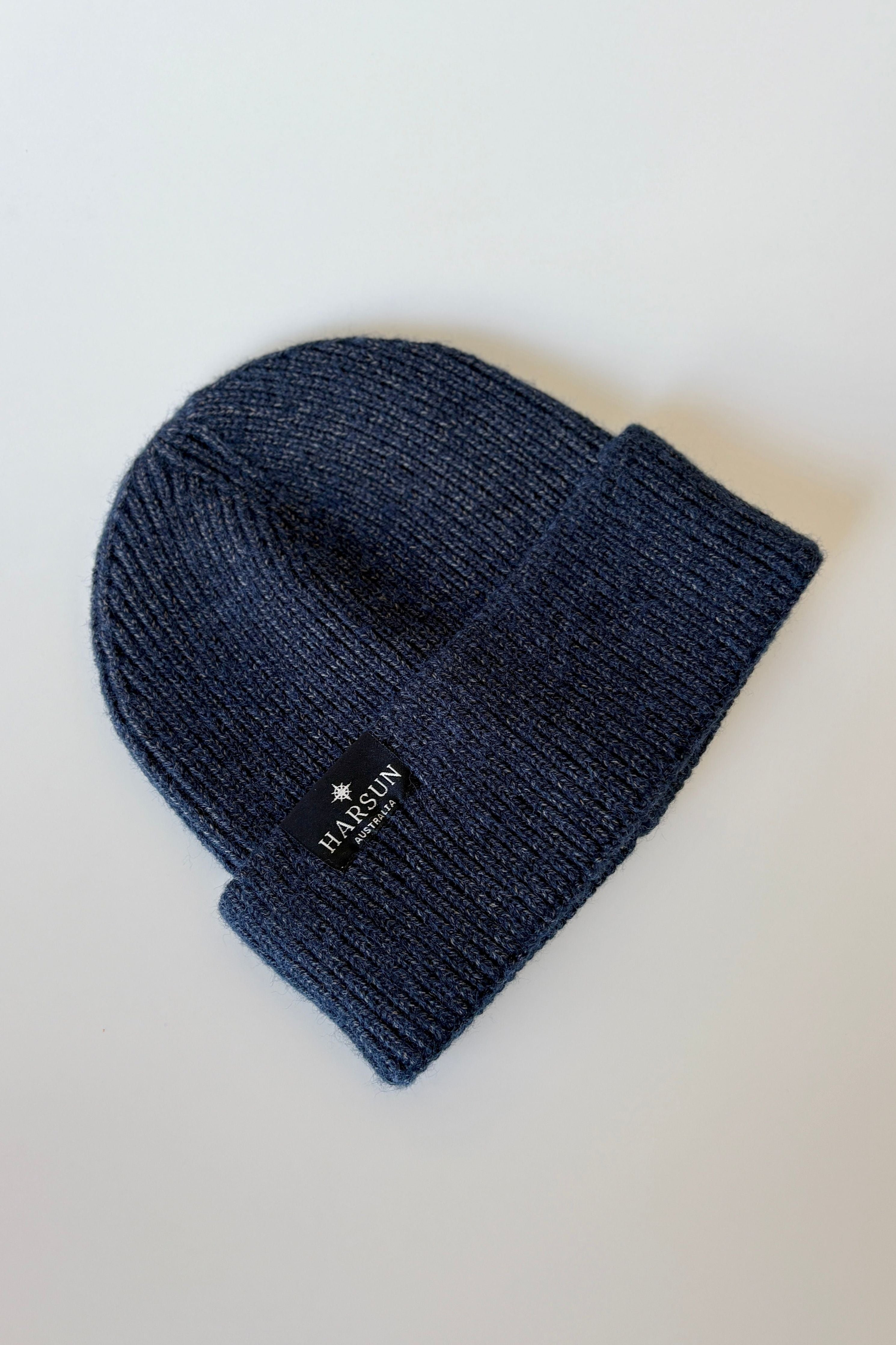 Merino Beanie Navy Marle