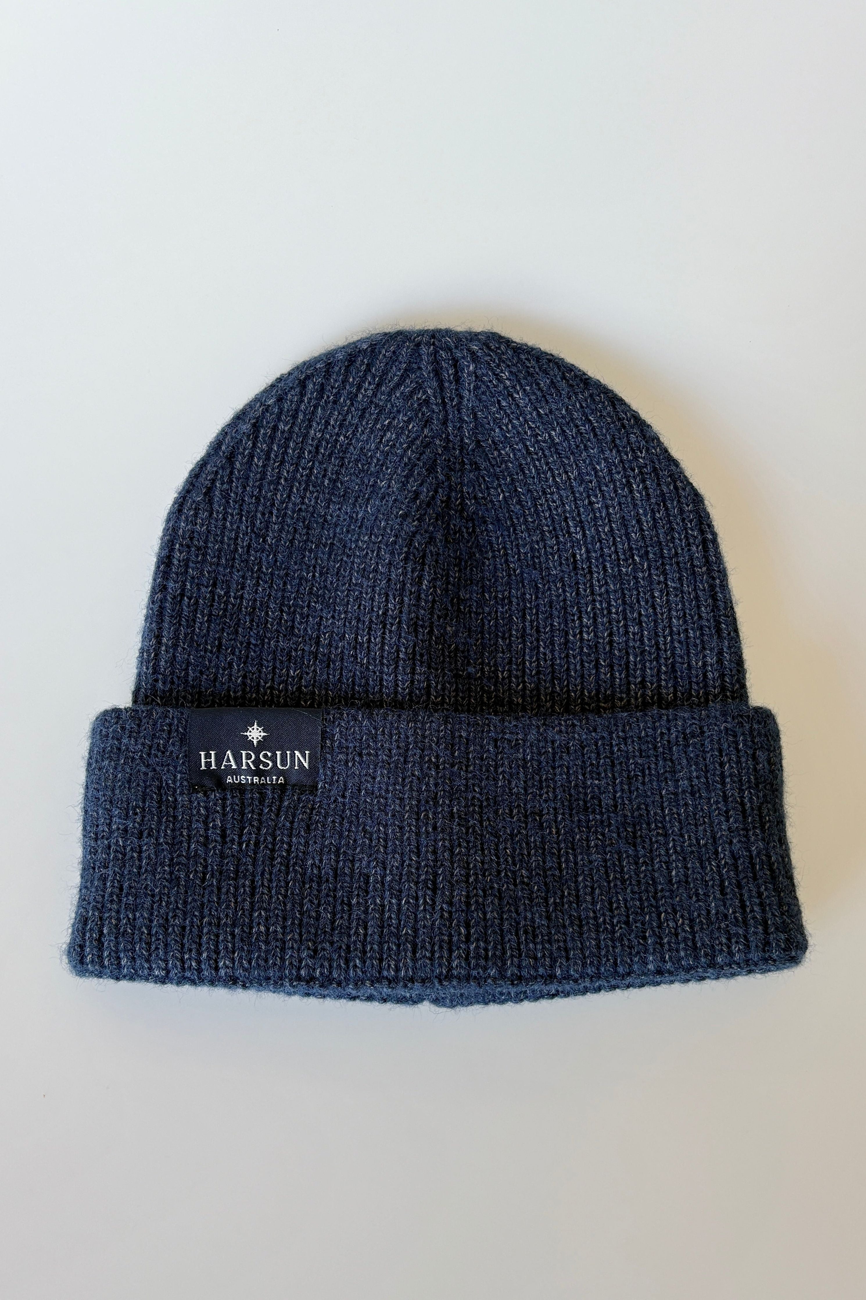 Merino Beanie Navy Marle