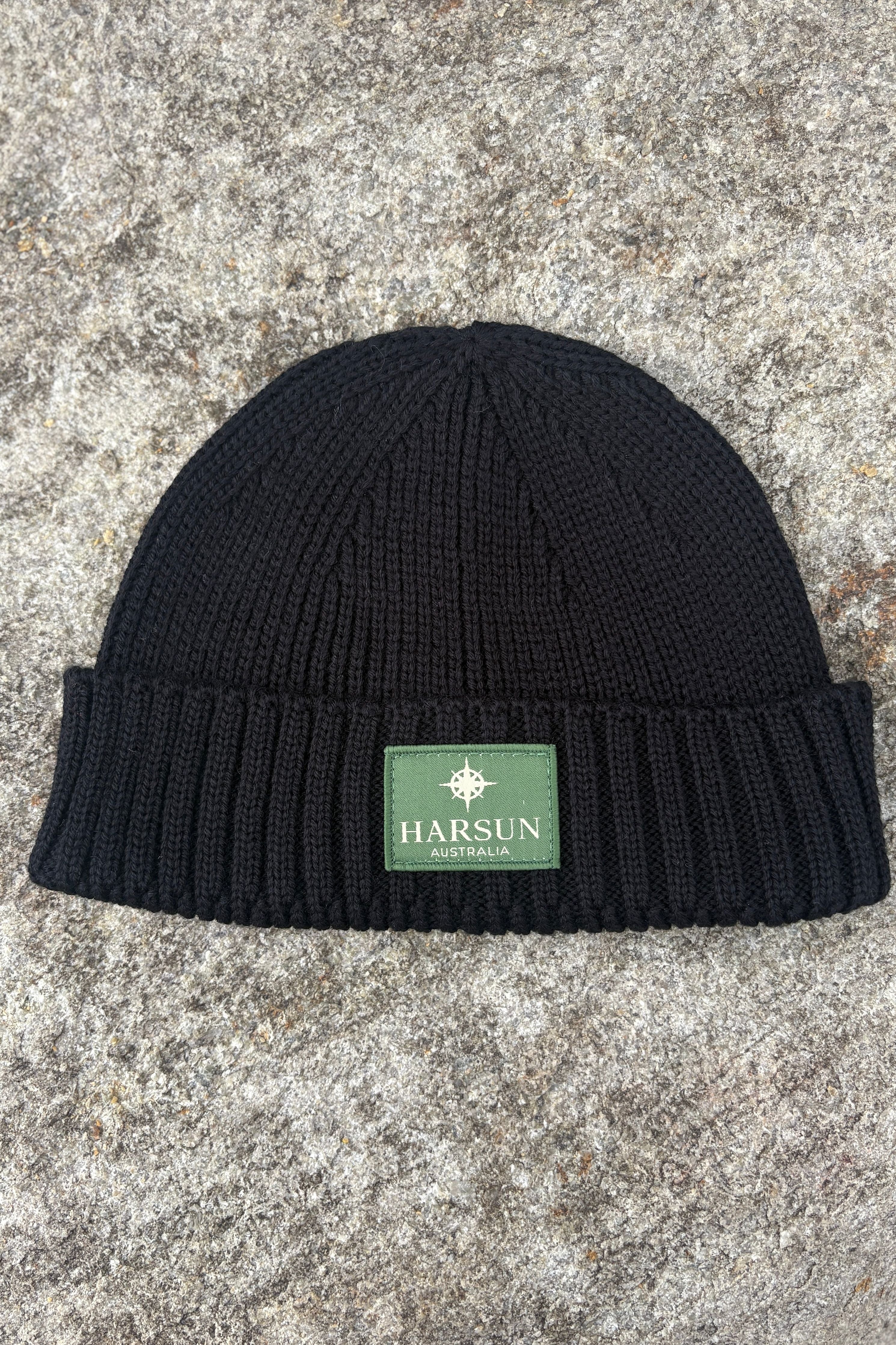 Fisherman Merino Beanie Black