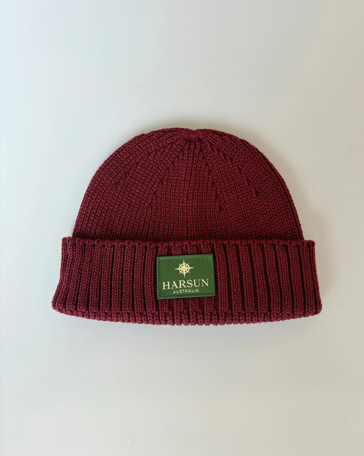 Nirvanna Designs Unisex Adult Cable Knit Merino Wool Hat Beanie Red‎ One Size Merino Wool Rib Beanie, Merlot | Uniform Standard main image 2
