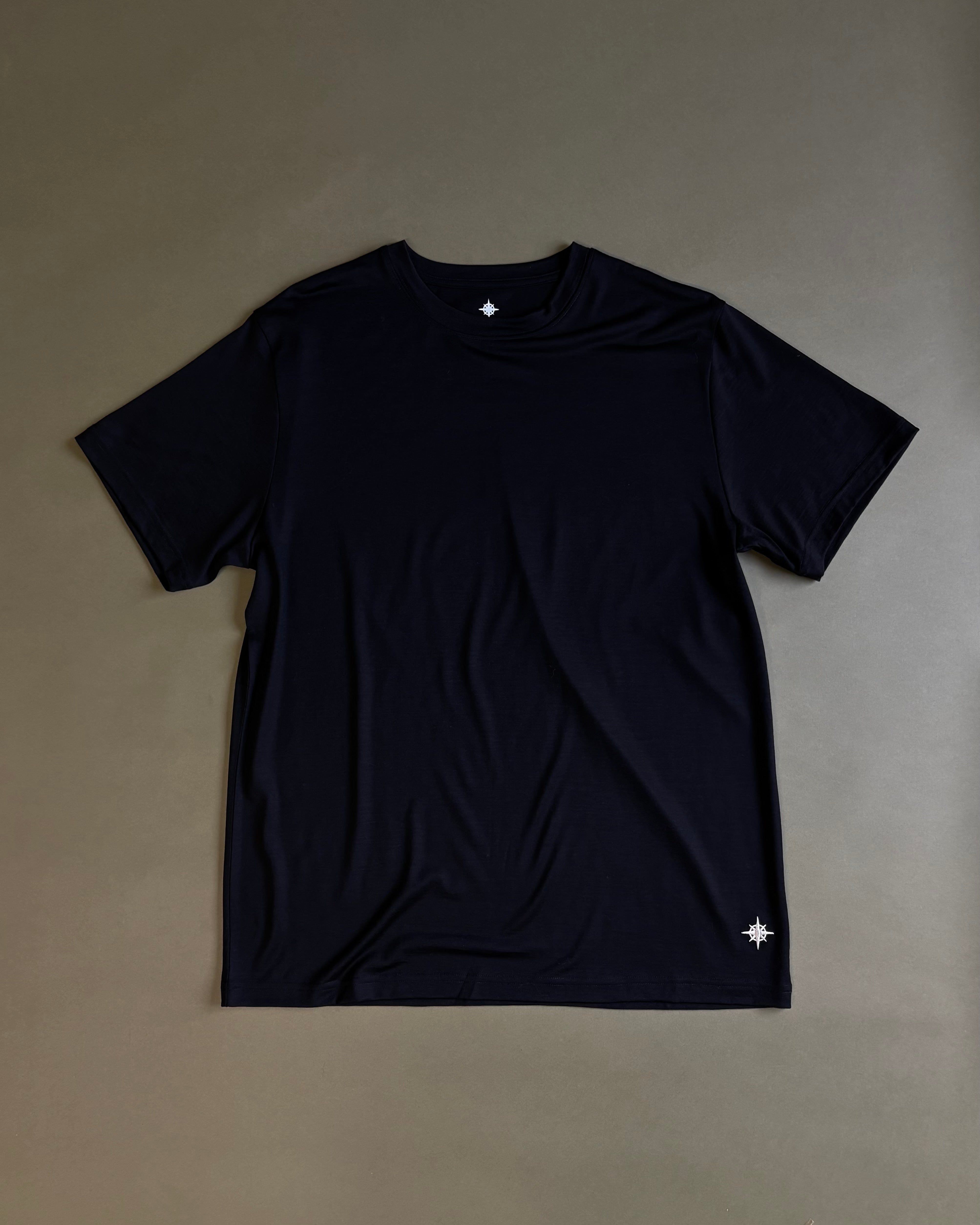 Superfine Merino Wool T-Shirt Black