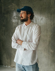 Origins Linen Cotton Shirt. White .